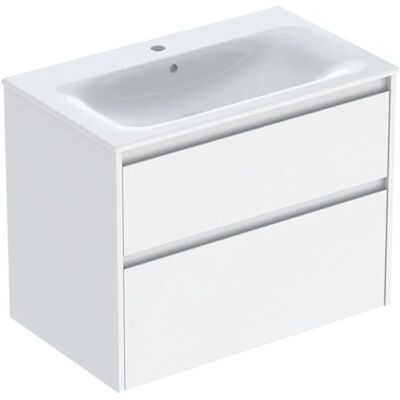 Geberit Renova Plan Möbel-Waschtisch-Set 504040018 Breite 80cm, Korpus/Front weiß / lackiert seidenglanz, Waschtisch weiß / KeraTect Geberit Renova Plan Möbel-Waschtisch-Set 504040018 Breite 80cm, Korpus/Front weiß / lackiert seidenglanz, Waschtisch weiß / KeraTect