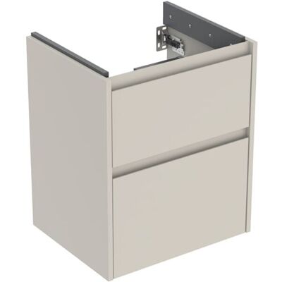 Geberit Renova Plan Waschtisch-Unterschrank 504025DB1 2 Schubladen, Korpus/Front sandgrau / lackiert seidenmatt, Breite 50,4 cm Geberit Renova Plan Waschtisch-Unterschrank 504025DB1 2 Schubladen, Korpus/Front sandgrau / lackiert seidenmatt, Breite 50,4 cm