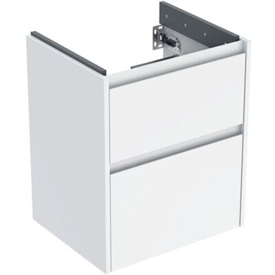 Geberit Renova Plan Waschtisch-Unterschrank 504025011 2 Schubladen, Korpus/Front weiß / lackiert seidenglanz, Breite 50,4 cm Geberit Renova Plan Waschtisch-Unterschrank 504025011 2 Schubladen, Korpus/Front weiß / lackiert seidenglanz, Breite 50,4 cm