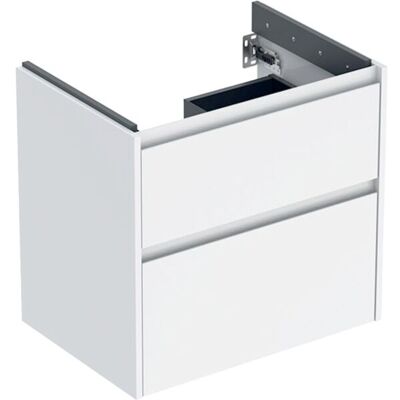 Geberit Renova Plan Waschtisch-Unterschrank 504028011 2 Schubladen, Korpus/Front weiß / lackiert seidenglanz, Breite 64,4 cm Geberit Renova Plan Waschtisch-Unterschrank 504028011 2 Schubladen, Korpus/Front weiß / lackiert seidenglanz, Breite 64,4 cm
