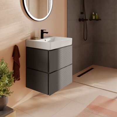 Hansgrohe Xilesa E Waschtischunterschrank 54254760 580x470mm, 2 Schubkästen, schiefergrau matt Hansgrohe Xilesa E Waschtischunterschrank 54254760 580x470mm, 2 Schubkästen, schiefergrau matt