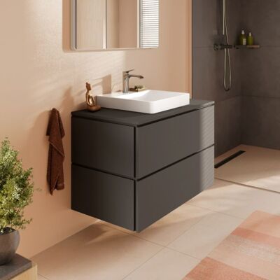 Hansgrohe Xilesa E Waschtischunterschrank 54302760 2 Schubkästen mit PushOpen, 980 x 550 mm, schiefergrau matt Hansgrohe Xilesa E Waschtischunterschrank 54302760 2 Schubkästen mit PushOpen, 980 x 550 mm, schiefergrau matt