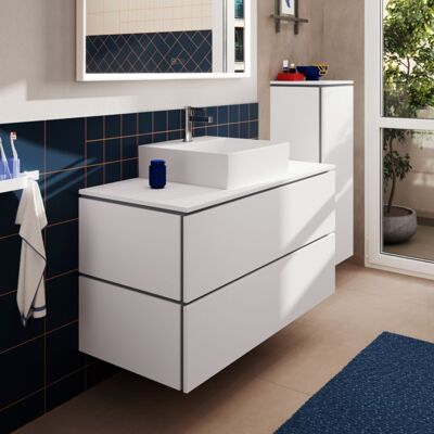 Hansgrohe Xilesa E Waschtischunterschrank 54304700 2 Schubkästen mit PushOpen, 1180 x 550 mm, mattweiß Hansgrohe Xilesa E Waschtischunterschrank 54304700 2 Schubkästen mit PushOpen, 1180 x 550 mm, mattweiß