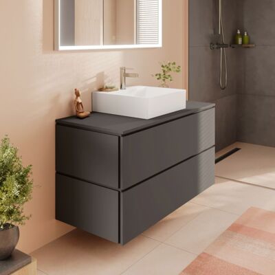 Hansgrohe Xilesa E Waschtischunterschrank 54304760 2 Schubkästen mit PushOpen, 1180 x 550 mm, schiefergrau matt Hansgrohe Xilesa E Waschtischunterschrank 54304760 2 Schubkästen mit PushOpen, 1180 x 550 mm, schiefergrau matt