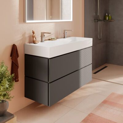 Hansgrohe Xilesa E Waschtischunterschrank 54298760 1180x470mm, 2 Schubkästen PushOpen, schiefergrau matt Hansgrohe Xilesa E Waschtischunterschrank 54298760 1180x470mm, 2 Schubkästen PushOpen, schiefergrau matt