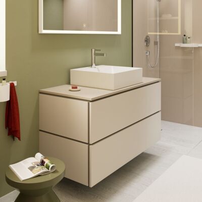 Hansgrohe Xilesa E Waschtischunterschrank 54303780 2 Schubkästen ohne PushOpen, 1180 x 550 mm, sandbeige matt Hansgrohe Xilesa E Waschtischunterschrank 54303780 2 Schubkästen ohne PushOpen, 1180 x 550 mm, sandbeige matt