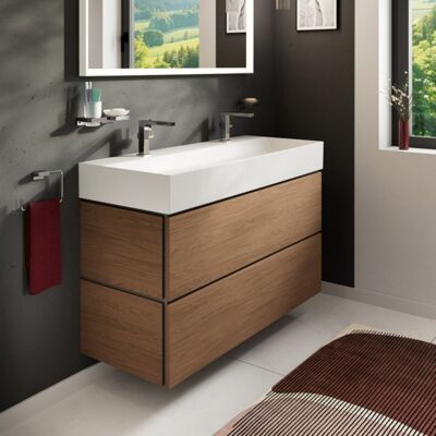Hansgrohe Xilesa E Waschtischunterschrank 54264550 1180x470mm, 2 Schubkästen, Eiche Kaschmir Hansgrohe Xilesa E Waschtischunterschrank 54264550 1180x470mm, 2 Schubkästen, Eiche Kaschmir