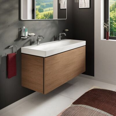 Hansgrohe Xilesa E Waschtischunterschrank 54263550 1180x470mm, 1 Schubkasten, Eiche Kaschmir Hansgrohe Xilesa E Waschtischunterschrank 54263550 1180x470mm, 1 Schubkasten, Eiche Kaschmir