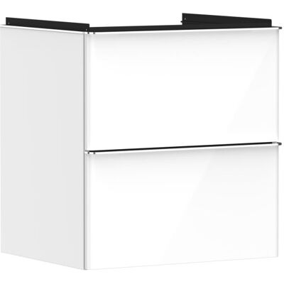 Hansgrohe Xelu Q Waschtischunterschrank 54023000 580x605x475mm, 2 Schubladen, weiß hochglanz, chrom Hansgrohe Xelu Q Waschtischunterschrank 54023000 580x605x475mm, 2 Schubladen, weiß hochglanz, chrom