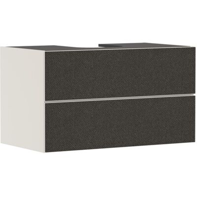Hansgrohe Xevolos E Waschtischunterschrank 54191660 980x555x550mm, 2 Schubladen, sandbeige matt, Textil dunkelgrau Hansgrohe Xevolos E Waschtischunterschrank 54191660 980x555x550mm, 2 Schubladen, sandbeige matt, Textil dunkelgrau
