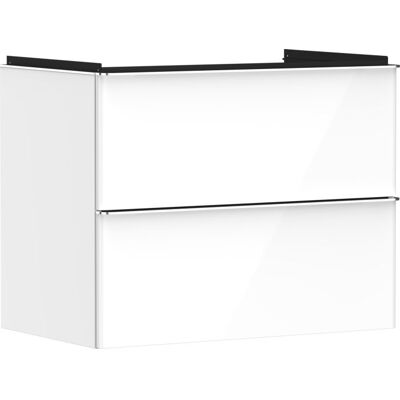 Hansgrohe Xelu Q Waschtischunterschrank 54027000 780x605x475mm, 2 Schubladen, weiß hochglanz, chrom Hansgrohe Xelu Q Waschtischunterschrank 54027000 780x605x475mm, 2 Schubladen, weiß hochglanz, chrom