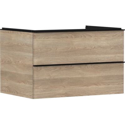 Hansgrohe Xelu Q Waschtischunterschrank 54076670 780x485x550mm, 2 Schubkästen, Eiche Natur, mattschwarz Hansgrohe Xelu Q Waschtischunterschrank 54076670 780x485x550mm, 2 Schubkästen, Eiche Natur, mattschwarz