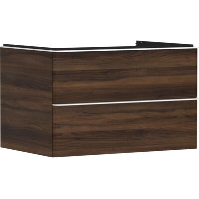 Hansgrohe Xelu Q Waschtischunterschrank 54077700 780x485x550mm, 2 Schubkästen, Nussbaum dunkel, mattweiß Hansgrohe Xelu Q Waschtischunterschrank 54077700 780x485x550mm, 2 Schubkästen, Nussbaum dunkel, mattweiß