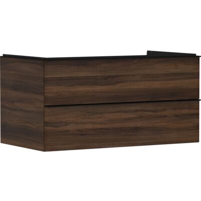 Hansgrohe Xelu Q Waschtischunterschrank - Nussbaum Dunkel / Griff Mattschwarz Hansgrohe Xelu Q Waschtischunterschrank - Nussbaum Dunkel / Griff Mattschwarz