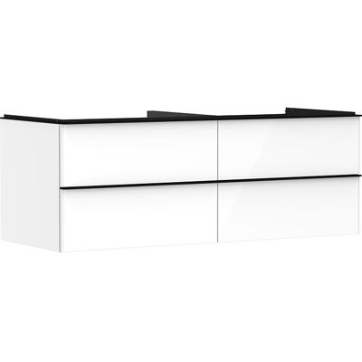 Hansgrohe Xelu Q Waschtischunterschrank - Hochglanz Weiß / Schwarzer Griff - 54086670 Hansgrohe Xelu Q Waschtischunterschrank - Hochglanz Weiß / Schwarzer Griff - 54086670