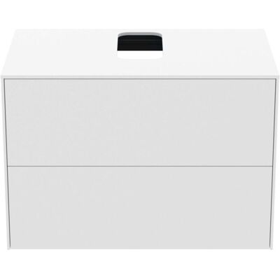 Ideal Standard Waschtisch-Unterschrank T3941Y1 mit Ausschnitt, 2 Auszüge, 80x50,5x55 cm, mittig, Weiß matt lackiert Ideal Standard Waschtisch-Unterschrank T3941Y1 mit Ausschnitt, 2 Auszüge, 80x50,5x55 cm, mittig, Weiß matt lackiert