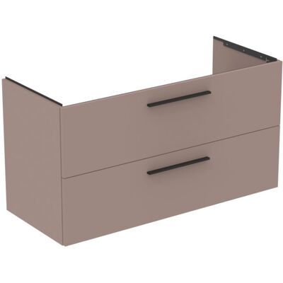 Ideal Standard life B Möbelwaschtischunterschrank T5587NH 2 Auszüge Siphon rechts, 1200x505x630 mm, Greige matt Ideal Standard life B Möbelwaschtischunterschrank T5587NH 2 Auszüge Siphon rechts, 1200x505x630 mm, Greige matt