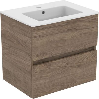 Ideal Standard Plus Möbelwaschtisch-Paket R0572Y9 Nussbaum geflammt, 61x45x56,5cm, 1 Hahnloch Ideal Standard Plus Möbelwaschtisch-Paket R0572Y9 Nussbaum geflammt, 61x45x56,5cm, 1 Hahnloch