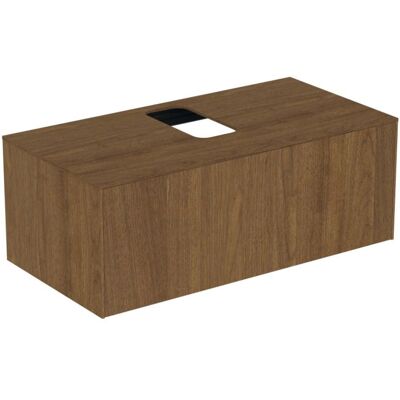 Ideal Standard Waschtisch-Unterschrank T3930Y5 mit Ausschnitt, 1 Auszug, 100x50,5x37 cm, mittig, Walnuss dunkel Furnier Ideal Standard Waschtisch-Unterschrank T3930Y5 mit Ausschnitt, 1 Auszug, 100x50,5x37 cm, mittig, Walnuss dunkel Furnier