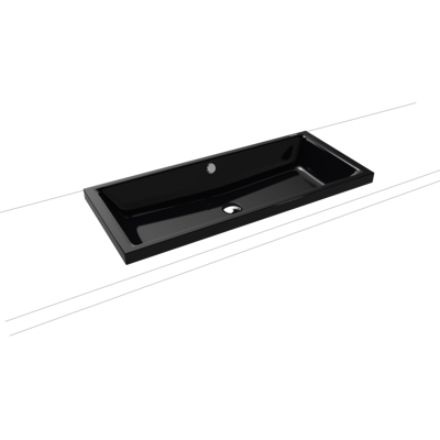Kaldewei Puro Rechteckiges Waschbecken - 90x38,5cm, Schwarz, Überlauf Kaldewei Puro Rechteckiges Waschbecken - 90x38,5cm, Schwarz, Überlauf