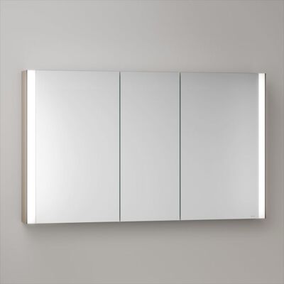 KEUCO Somaris Spiegelschrank mit Beleuchtung 14504853100 120x71x12,7cm, Wandvorbau, 3 Türen, Eiche hell Dekor KEUCO Somaris Spiegelschrank mit Beleuchtung 14504853100 120x71x12,7cm, Wandvorbau, 3 Türen, Eiche hell Dekor