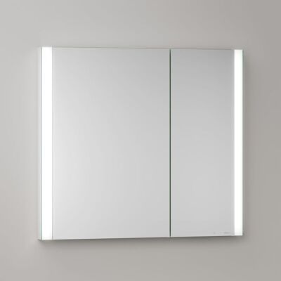 KEUCO Somaris Spiegelschrank mit Beleuchtung 14512002200 80 x 71 x 11,5 cm, verspiegelt, 2 Türen, Wandeinbau, asymmetrisch KEUCO Somaris Spiegelschrank mit Beleuchtung 14512002200 80 x 71 x 11,5 cm, verspiegelt, 2 Türen, Wandeinbau, asymmetrisch