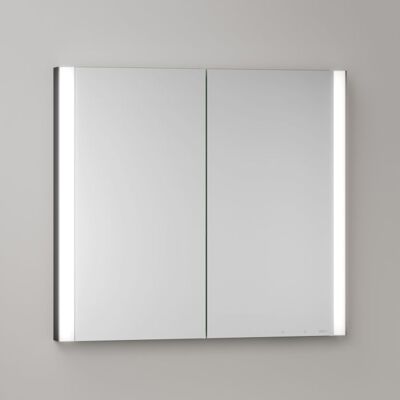 KEUCO Somaris Spiegelschrank mit Beleuchtung 14512372101 80 x 71 x 11,5 cm, schwarz matt, 2 Türen, Wandeinbau, Spiegelheizung KEUCO Somaris Spiegelschrank mit Beleuchtung 14512372101 80 x 71 x 11,5 cm, schwarz matt, 2 Türen, Wandeinbau, Spiegelheizung