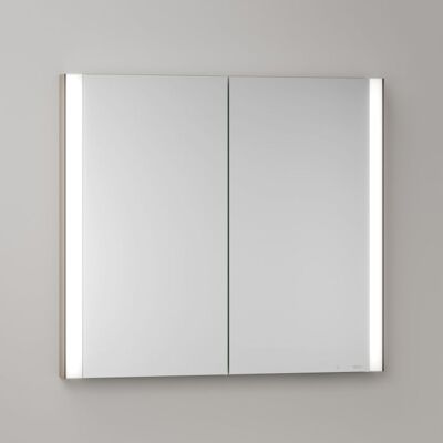 KEUCO Somaris Spiegelschrank mit Beleuchtung 14512852100 80 x 71 x 11,5 cm, Eiche hell Dekor, 2 Türen, Wandeinbau KEUCO Somaris Spiegelschrank mit Beleuchtung 14512852100 80 x 71 x 11,5 cm, Eiche hell Dekor, 2 Türen, Wandeinbau