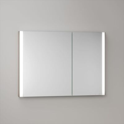 KEUCO Somaris Spiegelschrank mit Beleuchtung 14513852201 100 x 71 x 11,5 cm, Eiche hell Dekor, 2 Türen, Wandeinbau, asymmetrisch, Spiegelheizung KEUCO Somaris Spiegelschrank mit Beleuchtung 14513852201 100 x 71 x 11,5 cm, Eiche hell Dekor, 2 Türen, Wandeinbau, asymmetrisch, Spiegelheizung