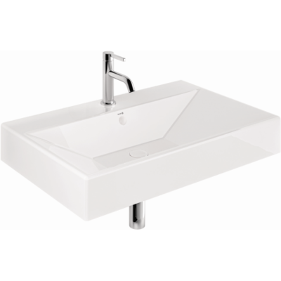 Kludi RESA Waschtisch 59WW8143 81 x 50 H12 cm, Ein Hahnloch Weiß glänzend Kludi RESA Waschtisch 59WW8143 81 x 50 H12 cm, Ein Hahnloch Weiß glänzend