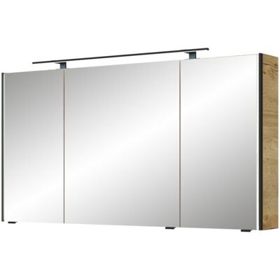 Pelipal Serie 7045 Spiegelschrank - 3 Türen, LED, Schwarz Pelipal Serie 7045 Spiegelschrank - 3 Türen, LED, Schwarz