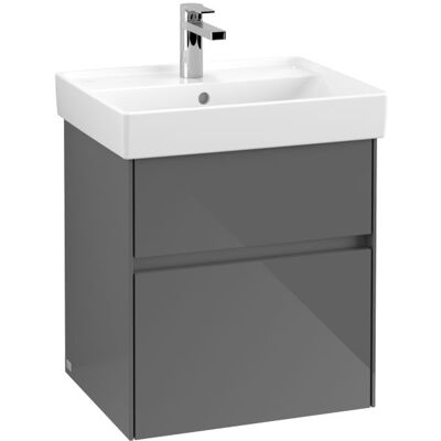 Villeroy & Boch Collaro Waschtischunterschrank - Glossy Grey - 2 Schubladen Villeroy & Boch Collaro Waschtischunterschrank - Glossy Grey - 2 Schubladen