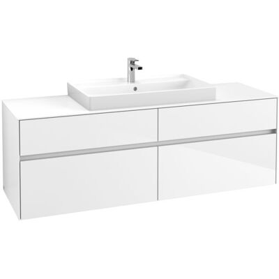 Villeroy & Boch Collaro Badezimmer Unterschrank - 4 Schubladen, 1600x548x500mm Weiß Villeroy & Boch Collaro Badezimmer Unterschrank - 4 Schubladen, 1600x548x500mm Weiß