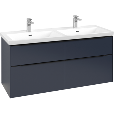 Villeroy & Boch Subway 3.0 Wand-Waschtischunterschrank - Marine Blau, 4 Schubladen Villeroy & Boch Subway 3.0 Wand-Waschtischunterschrank - Marine Blau, 4 Schubladen