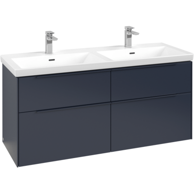 Villeroy & Boch Subway 3.0 Waschbeckenunterschrank - Marine Blue, 4 Auszüge, LED-Beleuchtung Villeroy & Boch Subway 3.0 Waschbeckenunterschrank - Marine Blue, 4 Auszüge, LED-Beleuchtung