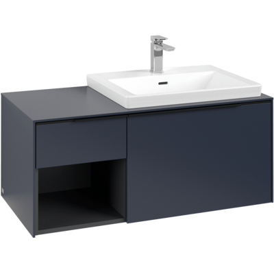 Villeroy und Boch Subway 3.0 Waschtisch-Unterschrank C571L1VQ 100,1x42,25x51,6cm, mit LED/Griff Volcano black, marine blue Villeroy und Boch Subway 3.0 Waschtisch-Unterschrank C571L1VQ 100,1x42,25x51,6cm, mit LED/Griff Volcano black, marine blue