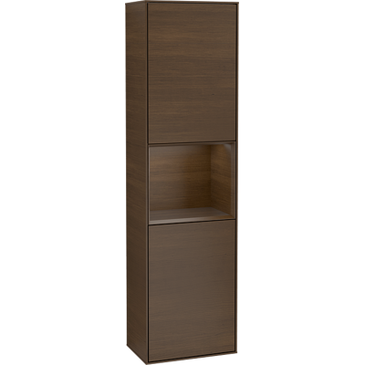 Villeroy und Boch Finion Hochschrank F460GNGN 41,8x151,6x27cm, links, Regal Walnut veneer, Walnut veneer Villeroy und Boch Finion Hochschrank F460GNGN 41,8x151,6x27cm, links, Regal Walnut veneer, Walnut veneer