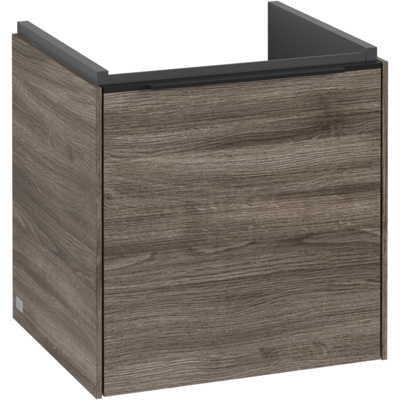 Villeroy und Boch Subway 3.0 Waschtisch-Unterschrank C58201RK 42,3x42,9x37,75cm, Schanier rechts/Griff Volcano black, stone oak Villeroy und Boch Subway 3.0 Waschtisch-Unterschrank C58201RK 42,3x42,9x37,75cm, Schanier rechts/Griff Volcano black, stone oak