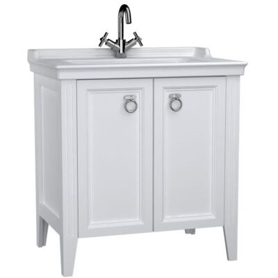 VitrA Valarte Waschtisch-Set - 79,5cm, 2 Türen, Weiß VitrA Valarte Waschtisch-Set - 79,5cm, 2 Türen, Weiß