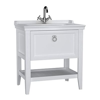 VitrA Valarte Waschtisch-Möbel-Set 62180 79,5 x 53 x 88 cm, 1 Vollauszug, Korpus weiß matt/Waschtisch weiß hochglanz VitrA Valarte Waschtisch-Möbel-Set 62180 79,5 x 53 x 88 cm, 1 Vollauszug, Korpus weiß matt/Waschtisch weiß hochglanz
