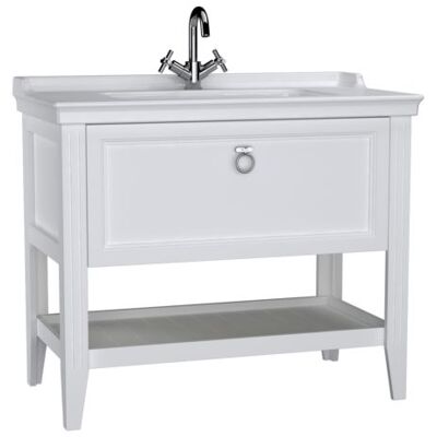 VitrA Valarte Waschtisch-Möbel-Set 62183 99,5 x 53 x 88 cm, 1 Vollauszug, Korpus weiß matt/Waschtisch weiß hochglanz VitrA Valarte Waschtisch-Möbel-Set 62183 99,5 x 53 x 88 cm, 1 Vollauszug, Korpus weiß matt/Waschtisch weiß hochglanz