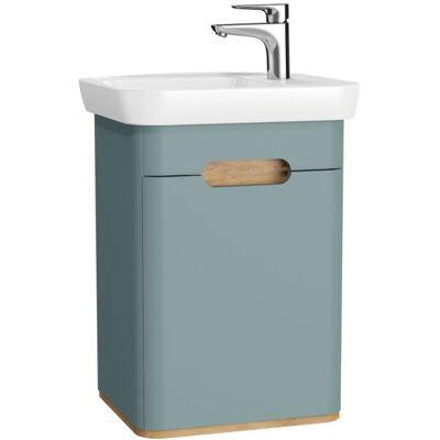 VitrA Sento Waschtisch-Möbel-Set 65869 50x37,5x68,5cm, Türanschlag rechts, fjordgrün matt, Dekor VitrA Sento Waschtisch-Möbel-Set 65869 50x37,5x68,5cm, Türanschlag rechts, fjordgrün matt, Dekor