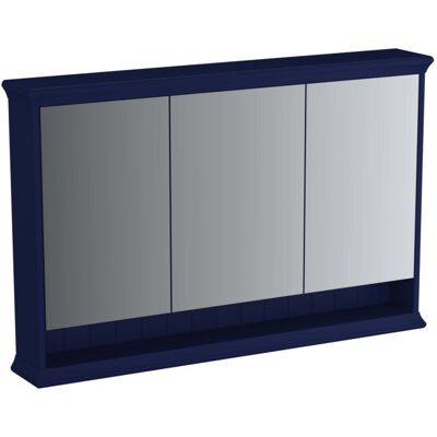 VitrA Valarte LED-Spiegelschrank 65795 118x17x76cm, 3 Spiegeltüren, Korpus stahlblau, lackiert VitrA Valarte LED-Spiegelschrank 65795 118x17x76cm, 3 Spiegeltüren, Korpus stahlblau, lackiert
