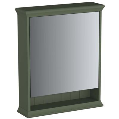 Vitra Valarte LED-Spiegelschrank - Offene Ablage, Spiegel, Vintage grün Vitra Valarte LED-Spiegelschrank - Offene Ablage, Spiegel, Vintage grün