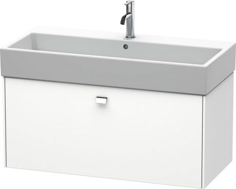 Duravit Brioso Waschtischunterbau BR405601018 984x459mm, Weiß Matt, 1 Auszug, Griff Chrom