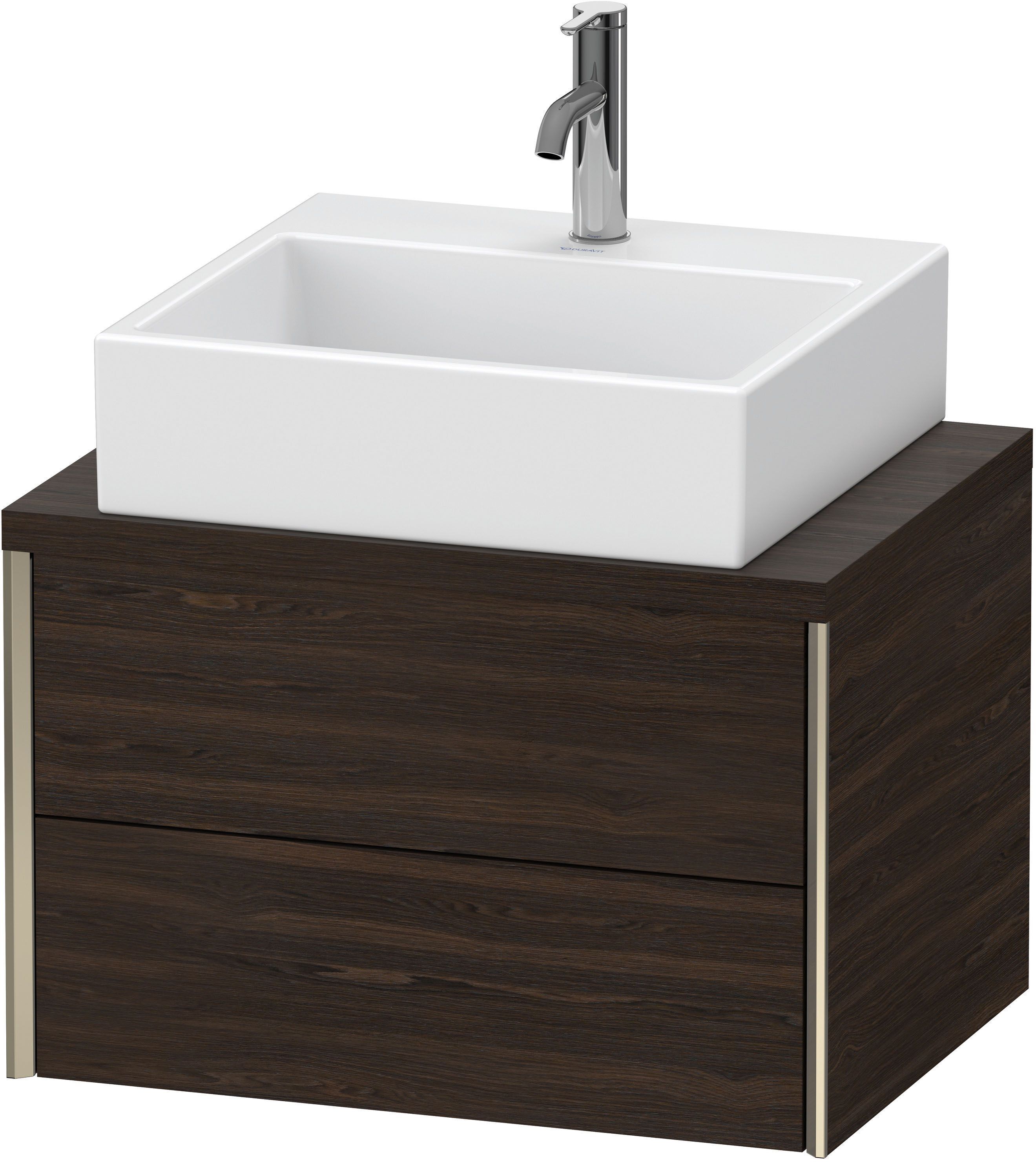 Duravit XViu Waschtisch-Unterschrank XV59050B169 63,2 x 47,8 cm, nussbaum gebürstet, 2 Schubkästen, champagner matt