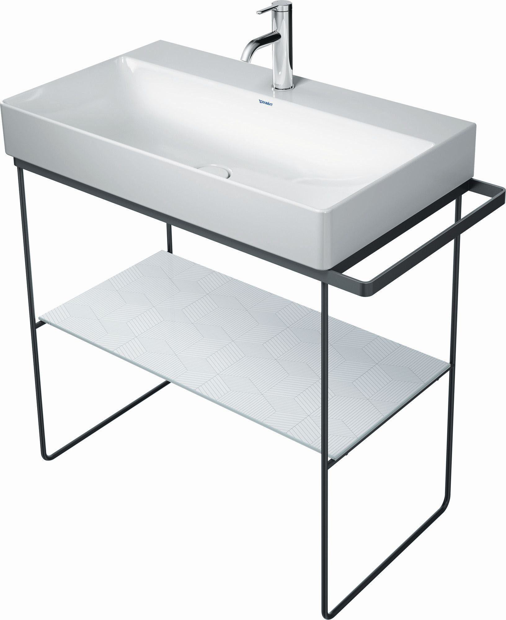 Duravit DuraSquare Metallkonsole 0031114600 86,5 x 45,1 cm, bodenstehend, schwarz matt