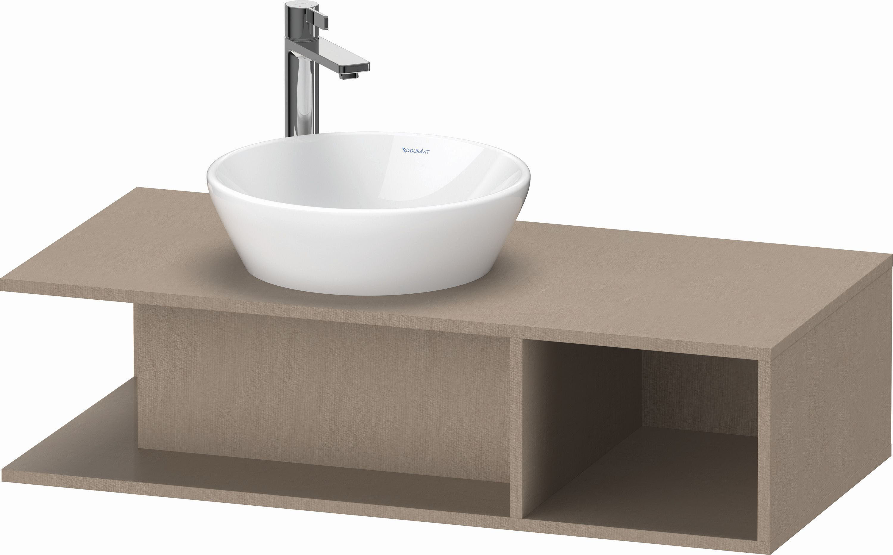 Duravit D-Neo Waschtisch-Unterschrank DE491907575 100 x 48 cm, Leinen, wandhängend, 1 Fach, 1 Konsolenplatte