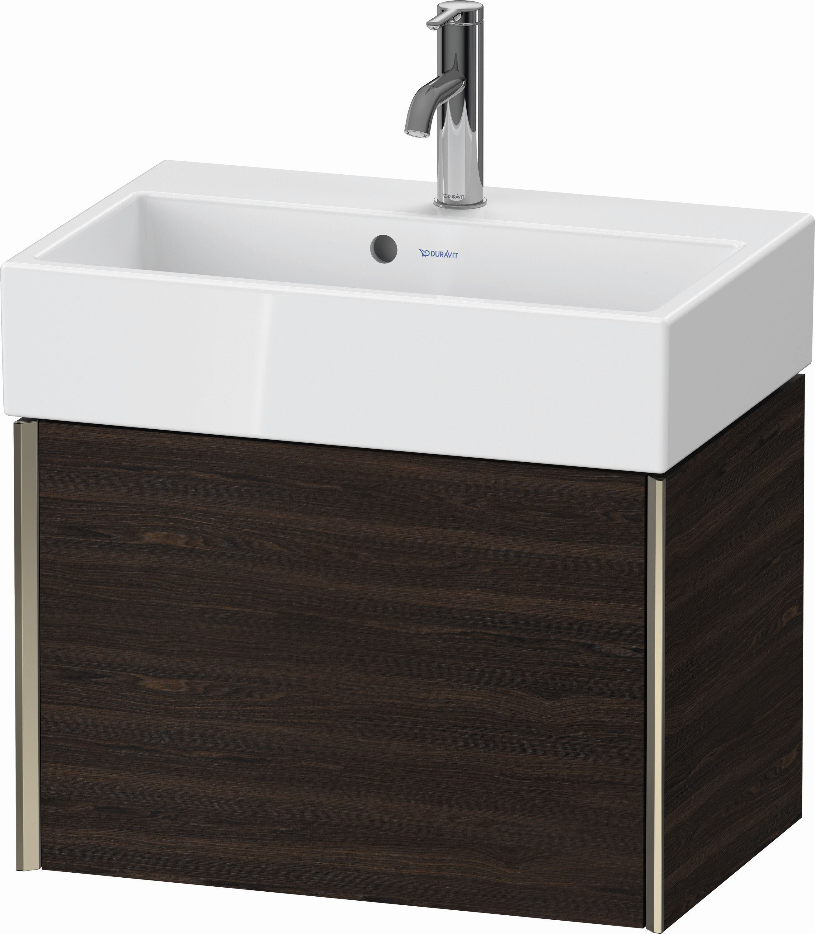 Duravit XViu Waschtisch-Unterschrank XV42160B169 58,4x38,4x39,7cm, 1 Auszug, champagner matt, nussbaum gebürstet