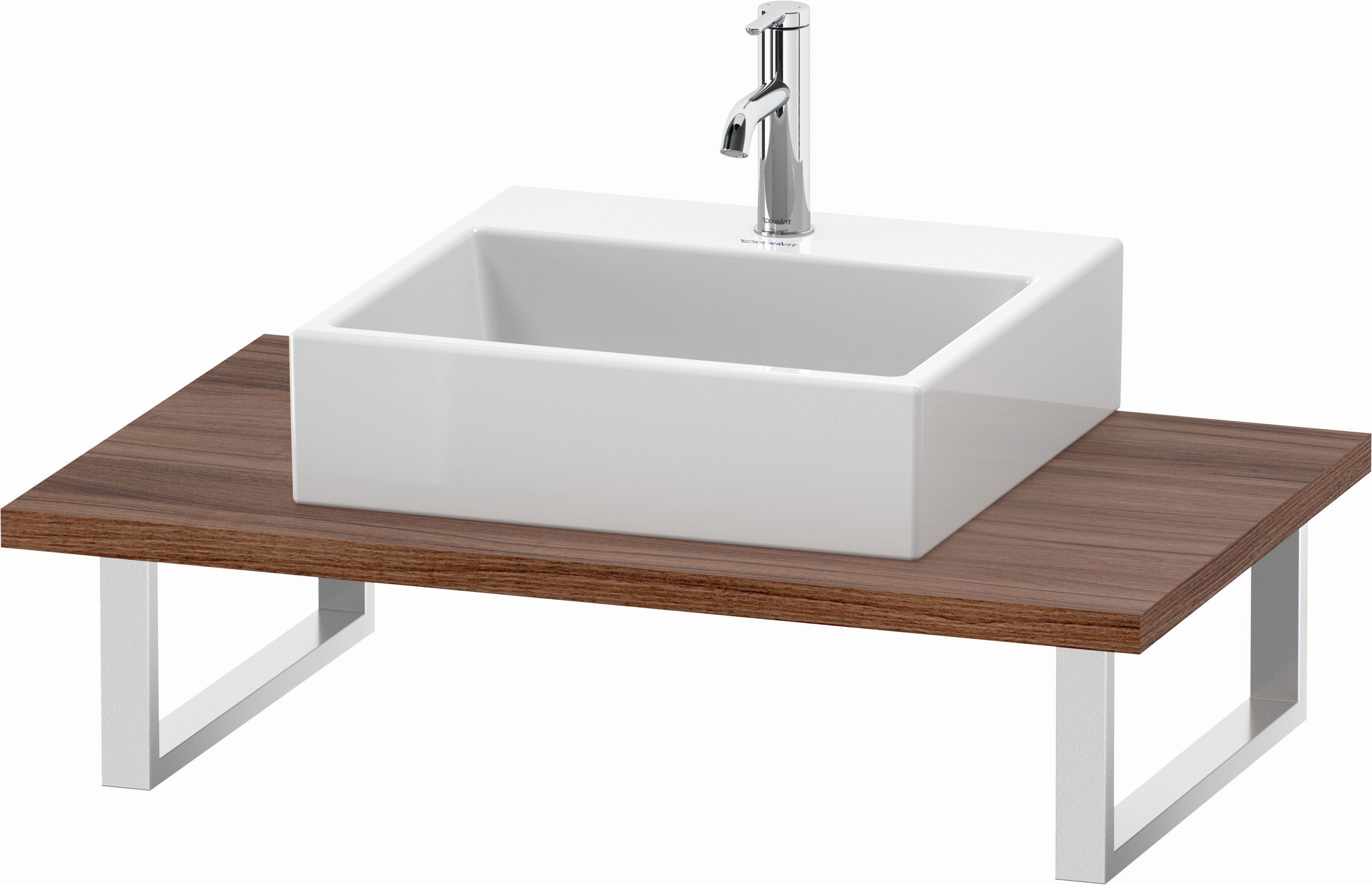 Duravit L-Cube Konsole LC106C07979 Stärke 3 cm, nussbaum natur, für Aufsatzbecken, variabel